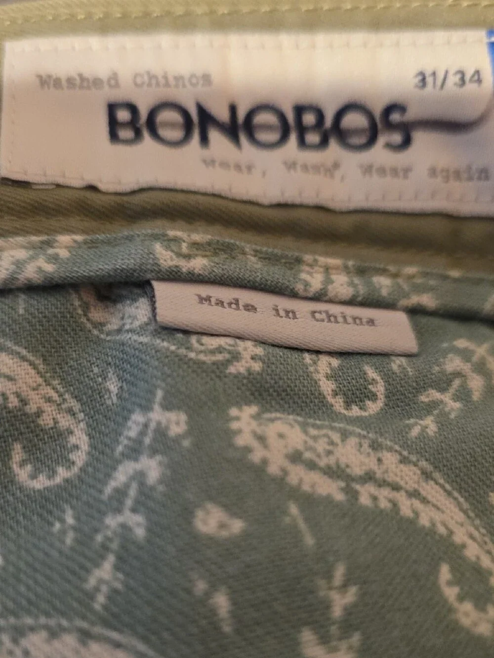 Bonobos Olive Green Slim Chinos